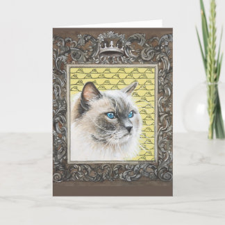 Siamese/Ragdoll/Himalayan Cat Greeting Card Kort