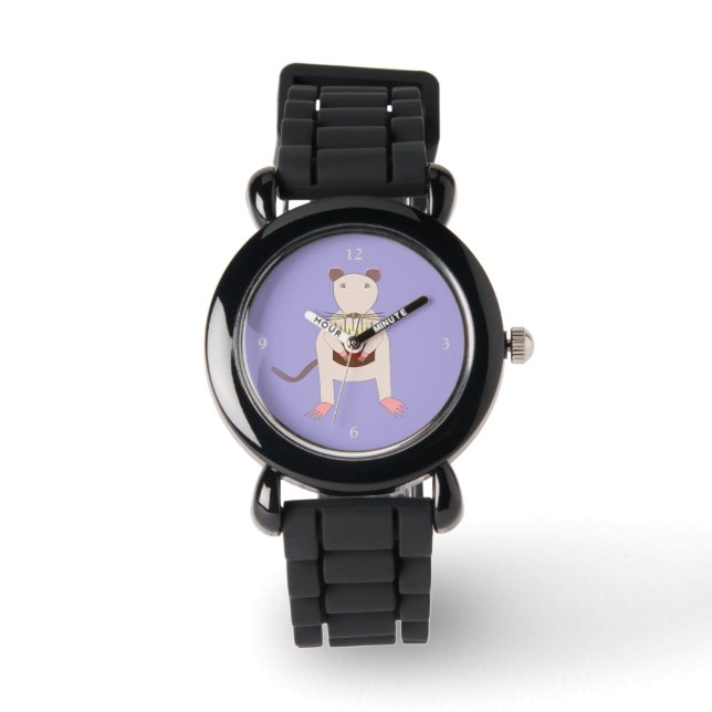 Siamese Råtta med fågeldagskaka Armbandsur (Framsida)