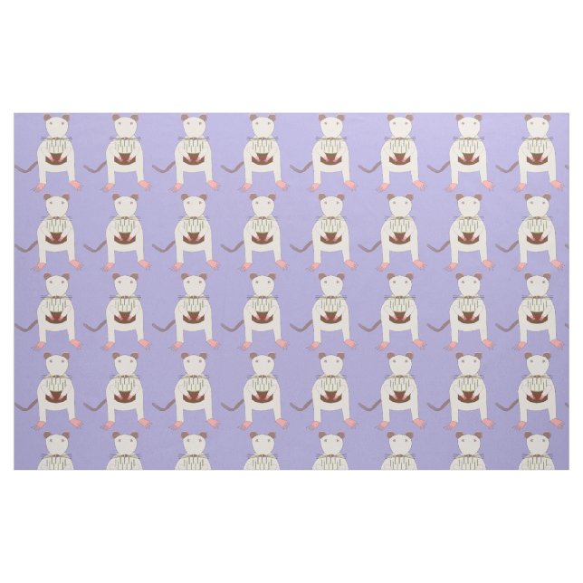 Siamese Råtta med fågeldagskaka Tyg (Fat Quarter)