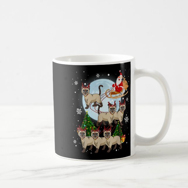 Siamese Reindeer Christmas Siamese Cat Lover Men W Kaffemugg (Höger)
