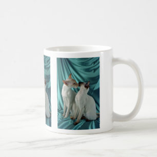 Siamese rött peka & försegla pekar kaffemugg