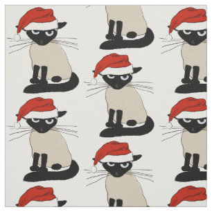 Siamese Santa katt Tyg