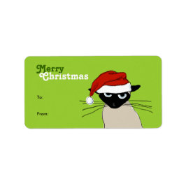 Siamese Santa Klo - Finny julklapp Adressetikett