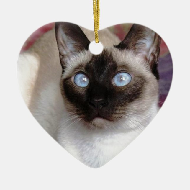 SIAMESE SKÖNHET JULGRANSPRYDNAD KERAMIK (Framsidan)