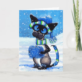 Siamese snö kort