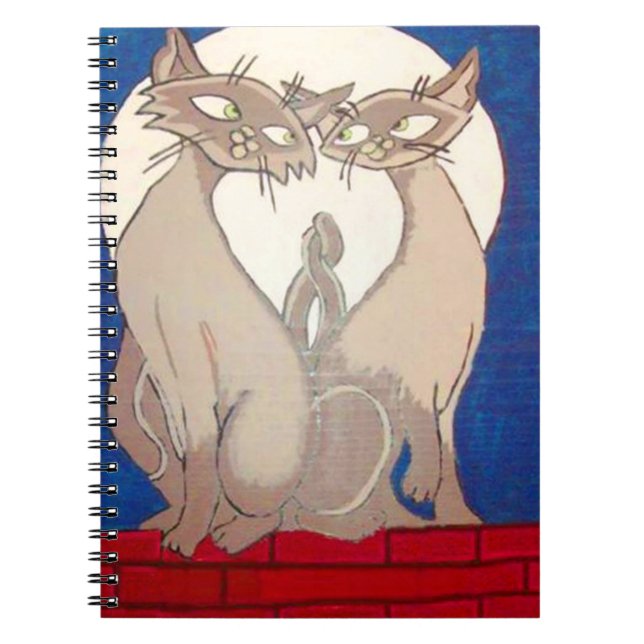 Siamese Stil bärbar dator Anteckningsbok Med Spiral (Framsidan)