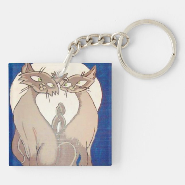 Siamese Stil Keychain (Baksidan)