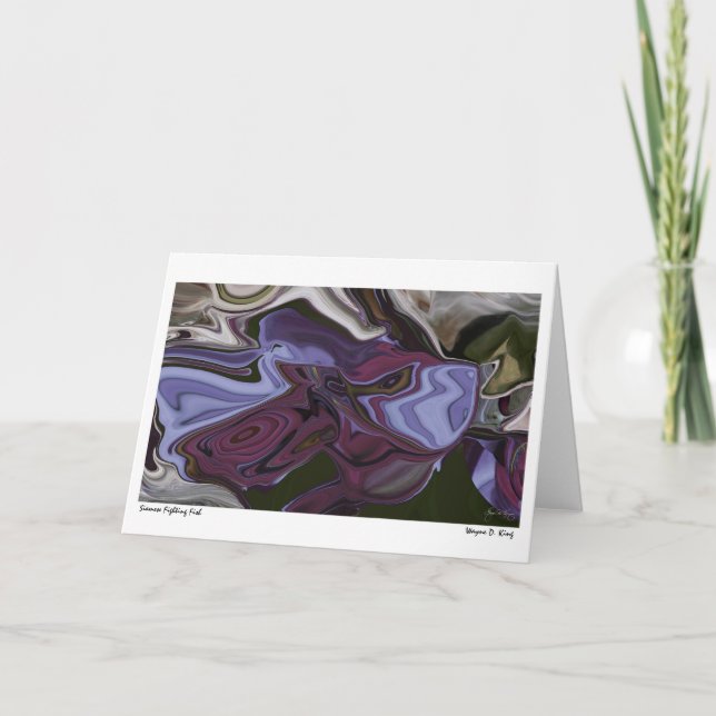 Siamese stridighetfisk kort (Framsida)