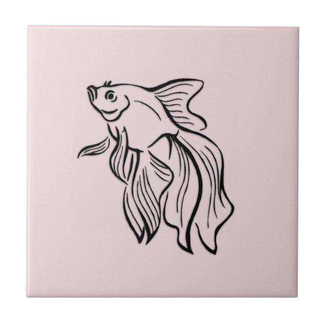 Siamese stridighetfiskrosor kakelplatta (Framsidan)