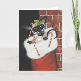 Siamese strumpaStuffer Helgkort