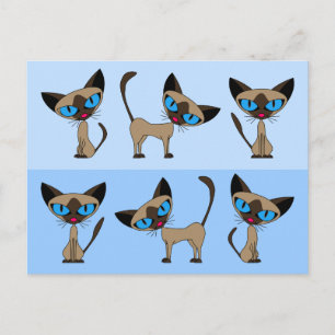 Siamese Times Tre vykort