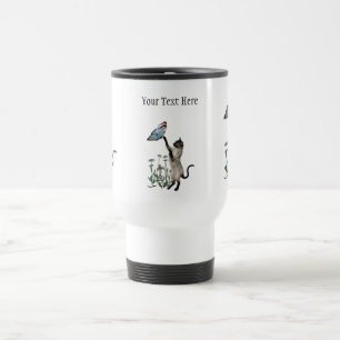 Siamese travel mug för kattfjärilsdaisy resemugg