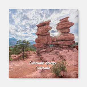 Siamese Twillingars Colorado Sunburst Square Magne Magnet