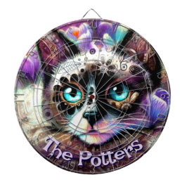 Siamese White Kattunge Crocus Blommigt Personlig Darttavla