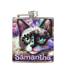 Siamese White Kattunge Crocus Blommigt Personlig