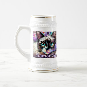 Siamese White Kattunge Crocus Blommigt Personlig Sejdel