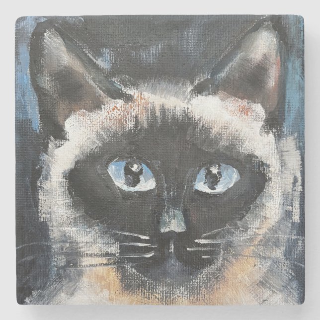 siameser katt stenunderlägg (Framsidan)