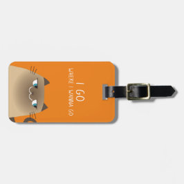 Siameser Orange Katt Bagagebricka