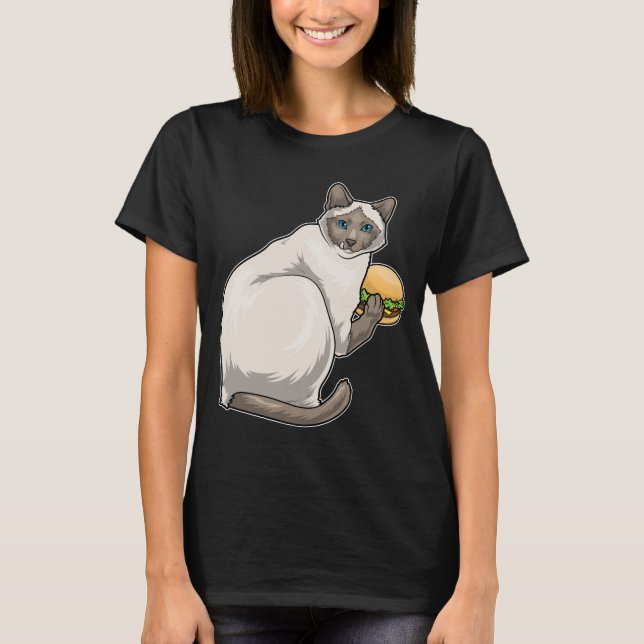 Siamesisk cheeseburgare t shirt (Framsida)
