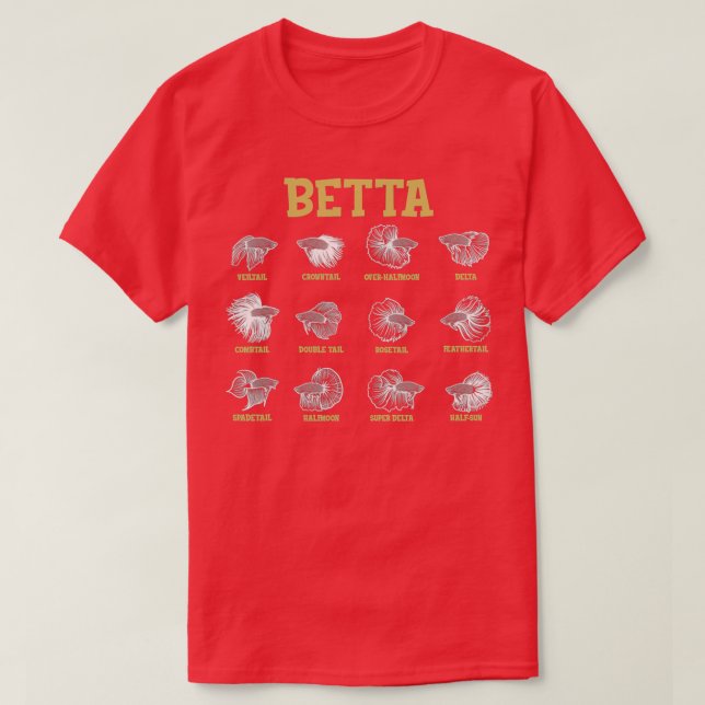 Siamesisk fiskfångst Älskare Aquarium Keeper Betta T Shirt (Design framsida)