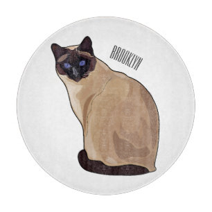 Siamesisk illustration av kattens tecknad