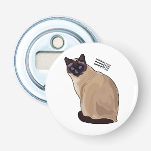 Siamesisk illustration av kattens tecknad flasköppnare