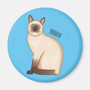 Siamesisk illustration av kattens tecknad magnet