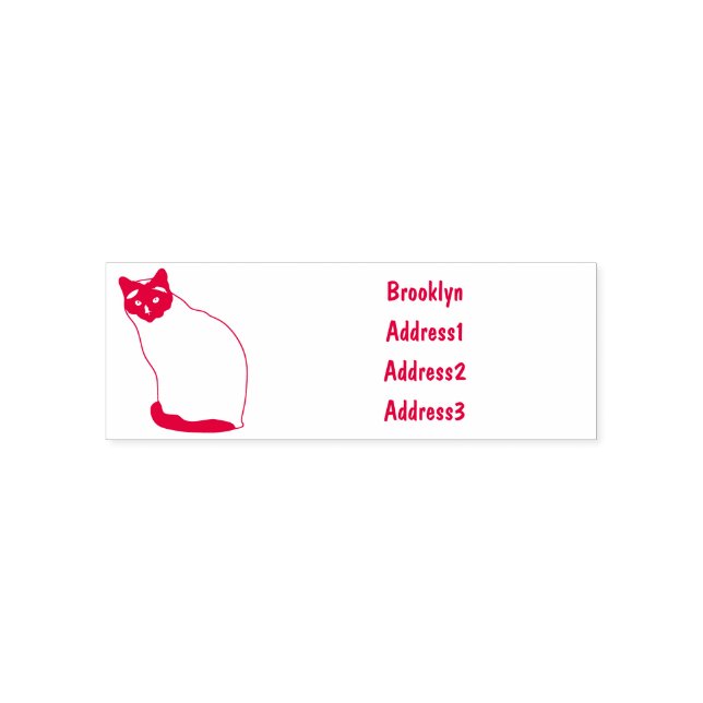 Siamesisk illustration av kattens tecknad självfärgande stämpel (Design)