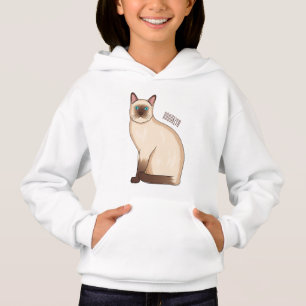 Siamesisk illustration av kattens tecknad t shirt