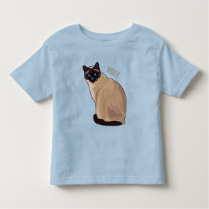 Siamesisk illustration av kattens tecknad t shirt