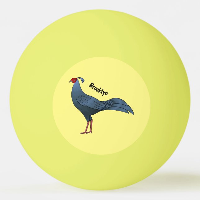 Siamesisk illustration av tecknaden för skjutbogse pingisboll (Framsidan)