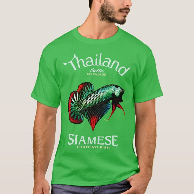 Siamesisk kampfisk t shirt (Framsida)
