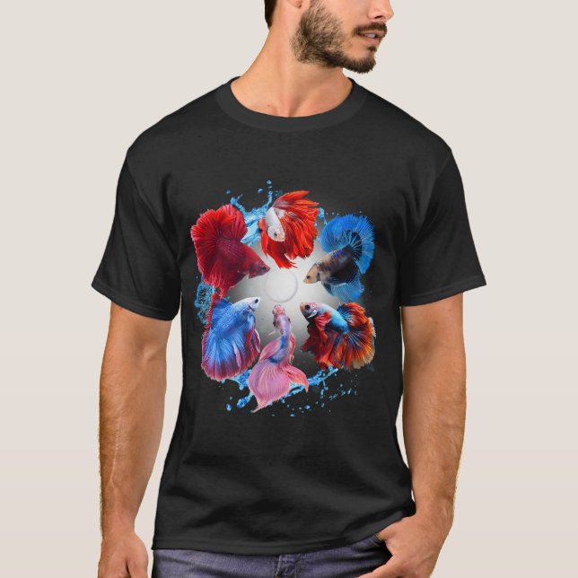 Siamesisk kampfisk t shirt (Framsida)