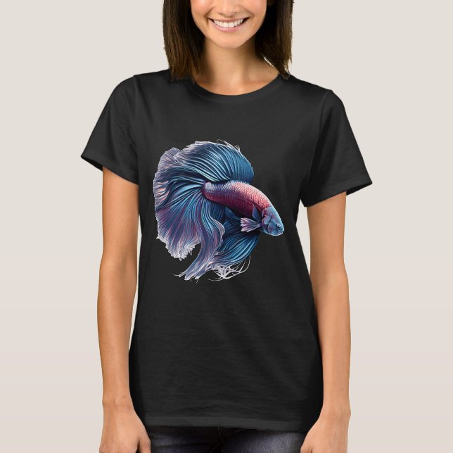 Siamesisk kampfisk t shirt (Framsida)