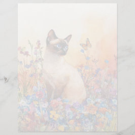 Siamesisk katt 1 - 8,5 x 11 tum Lakan