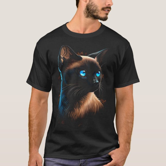 Siamesisk katt  1 t shirt (Framsida)