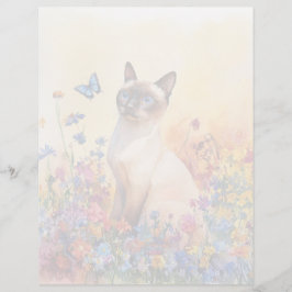 Siamesisk katt 2 - 8,5 x 11 tum Lakan