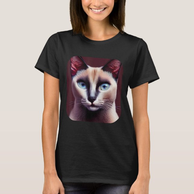 Siamesisk katt 2 t shirt (Framsida)