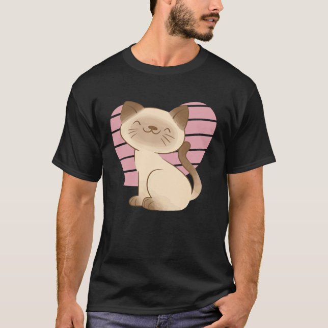 Siamesisk katt  2 t shirt (Framsida)