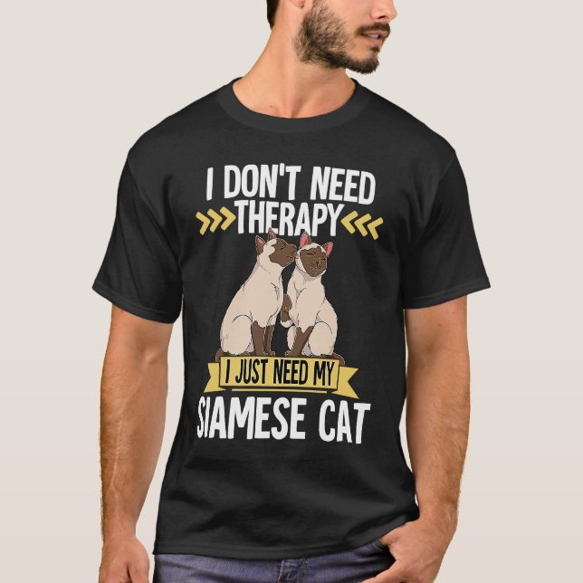 Siamesisk katt  3 t shirt (Framsida)