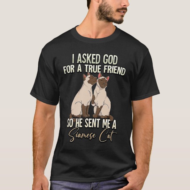 Siamesisk katt  6 t shirt (Framsida)