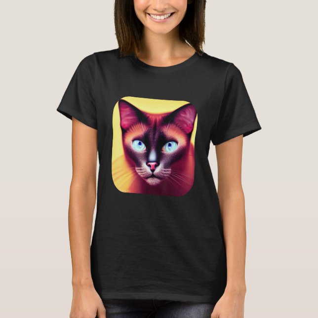 Siamesisk katt 8 t shirt (Framsida)
