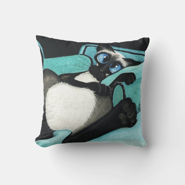 Siamesisk katt av Bihrle Turquoise & Toes Kudde (Framsida)
