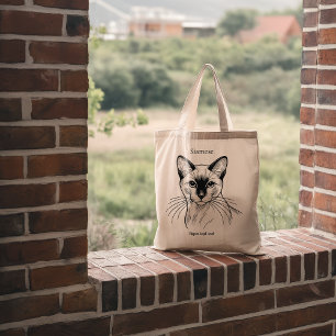 Siamesisk katt - Elegant. Loyal. Loud. Tygkasse