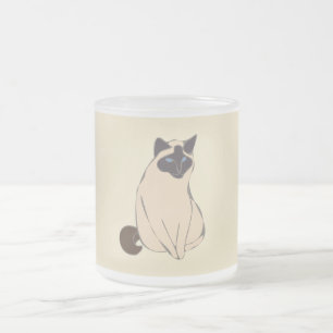 Siamesisk Katt Frostad Glas Mugg
