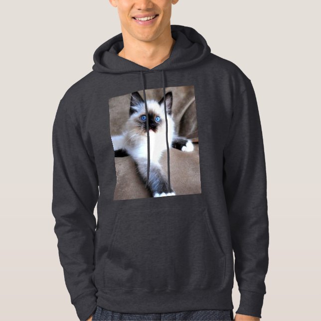 SIAMESISK KATT-HOODIE HOODIE (Framsida)