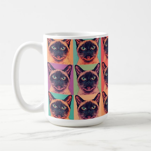 Siamesisk katt kaffemugg (Vänster)