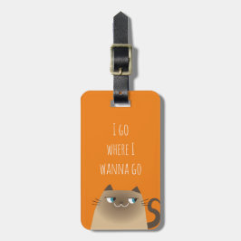 Siamesisk Katt Kawaii Rolig Bagagebricka