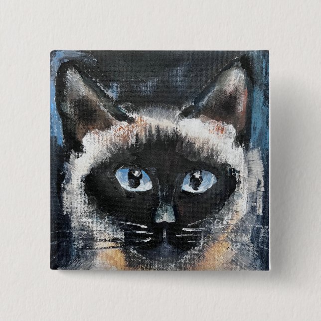 Siamesisk katt knapp (Framsida)