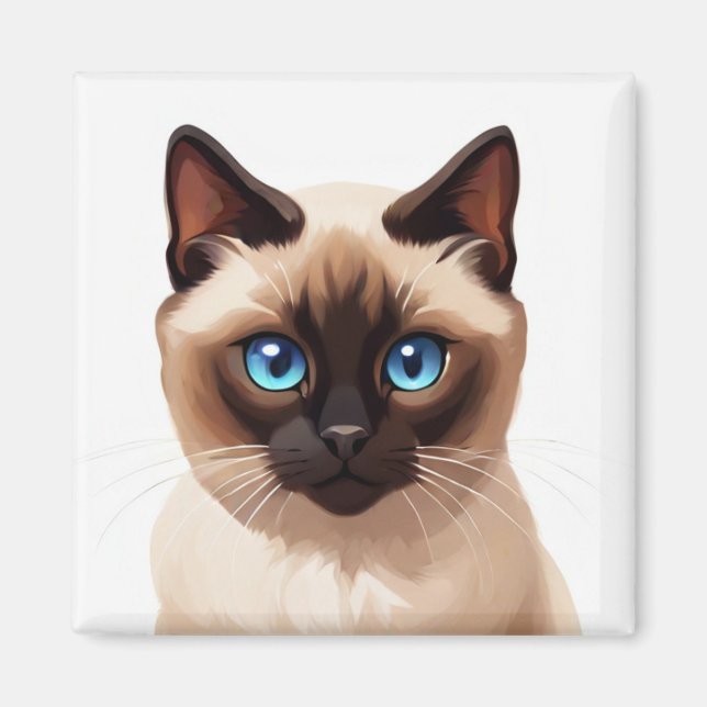 Siamesisk katt magnet (Framsidan)